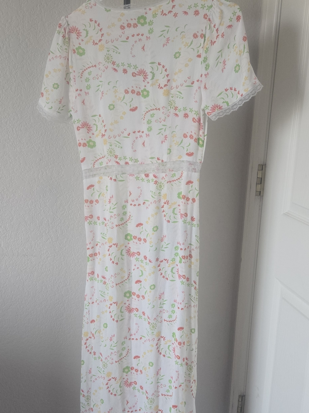 Nasty Gal White Floral Slip Dress with Pastel Blooms - Picture 5 of 11